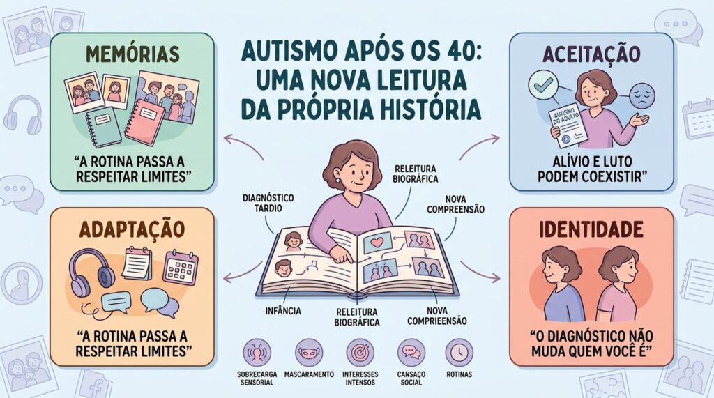 Memórias, aceitação, adaptação e identidade ajudam a compreender o autismo diagnosticado após os 40.
