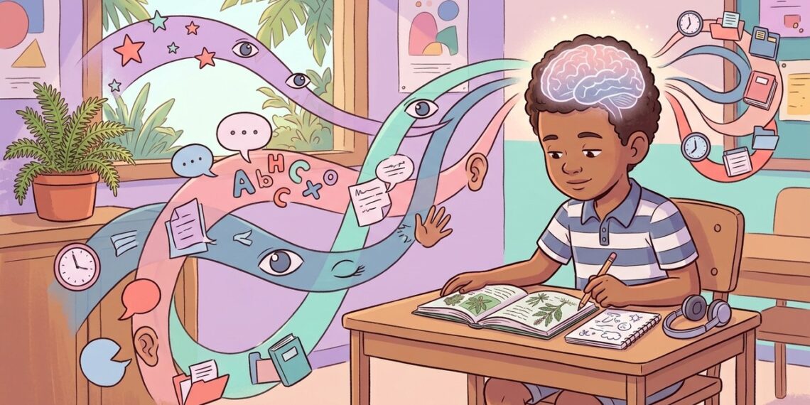 Autismo, TDAH e dislexia não são 3 caixas separadas e o cérebro os trata como um contínuo do neurodesenvolvimento