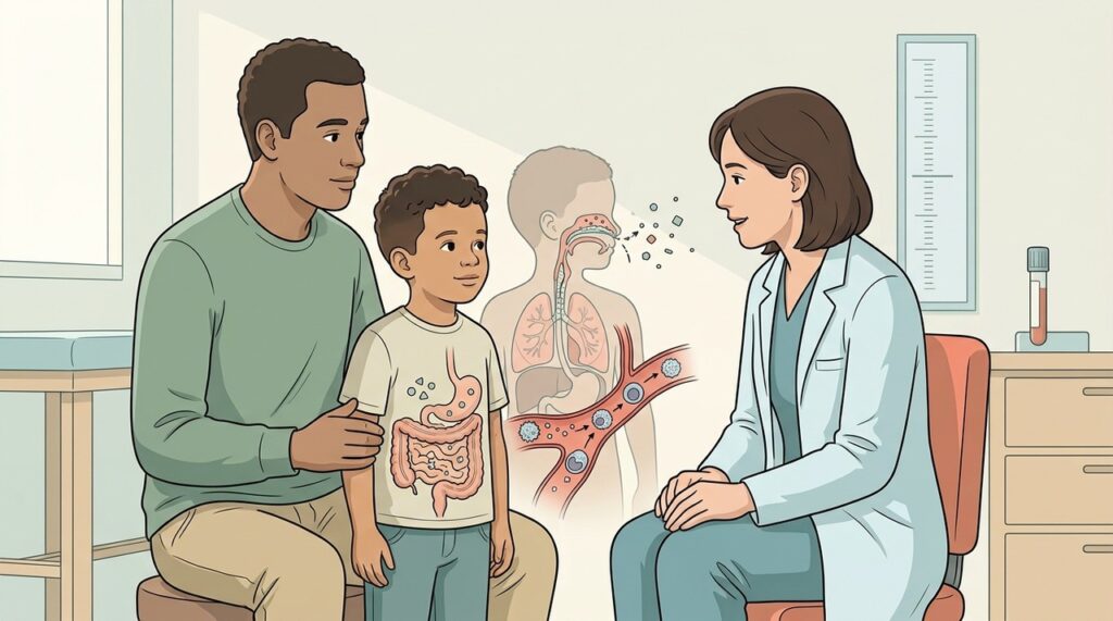 Infecções recorrentes podem justificar uma avaliação nutricional cuidadosa da criança.