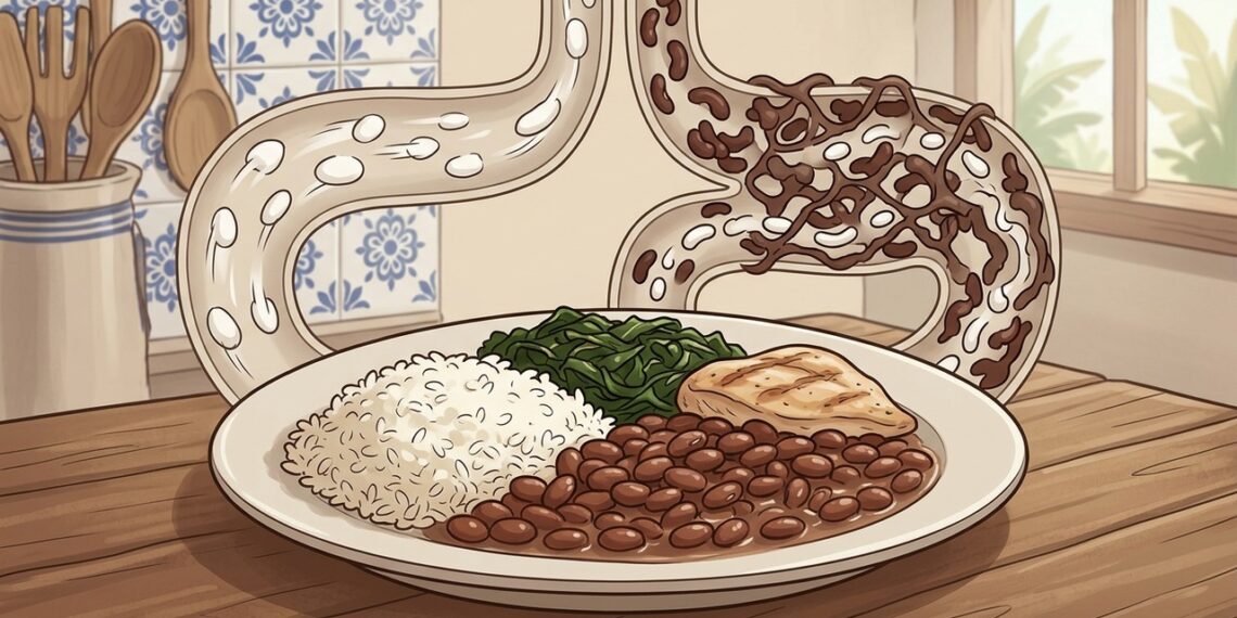 Arroz e feijão juntos têm efeito diferente na glicose do que comer apenas arroz