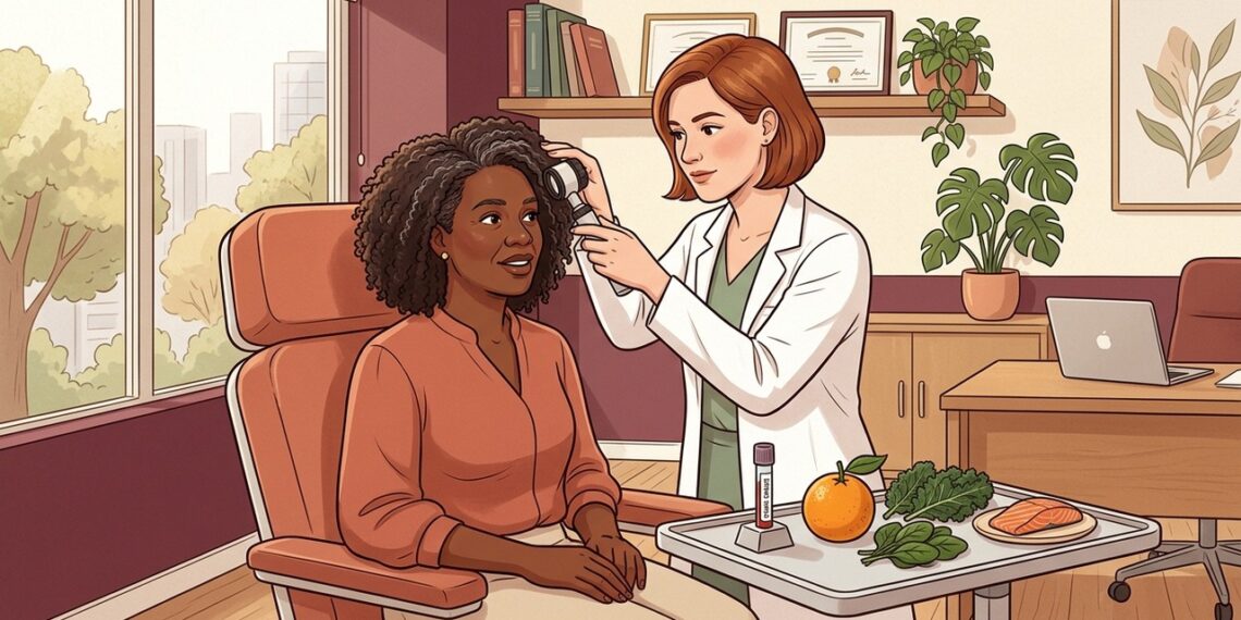 A queda de cabelo em mulheres não se deve apenas ao estresse, mas também à deficiência de ferro e vitamina D, que participam do ciclo de crescimento do fio