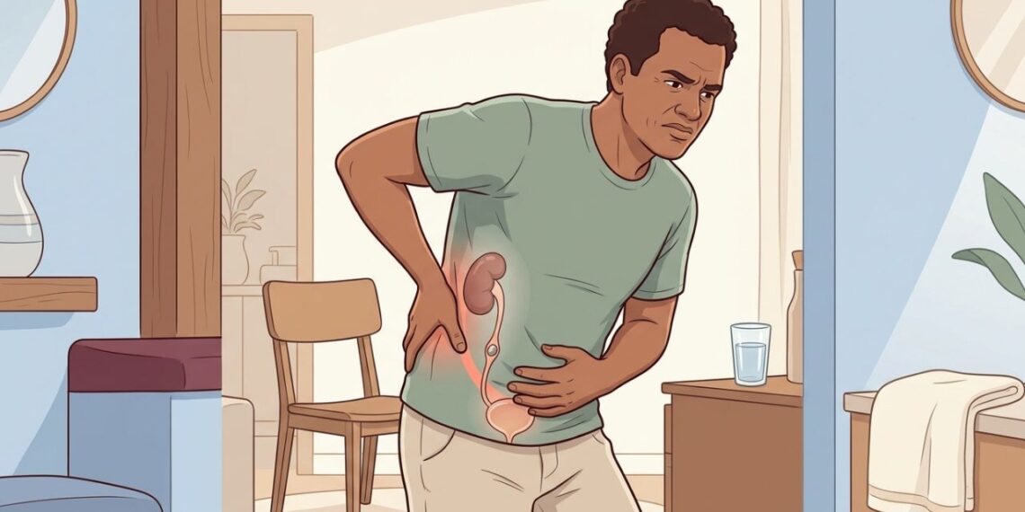 Dor da lateral das costas que desce para a virilha pode ser cálculo renal