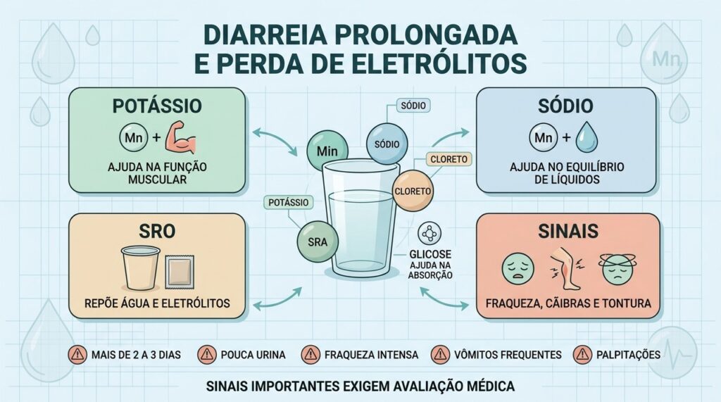 Potássio, sódio e hidratação adequada ajudam a explicar e corrigir os sintomas.