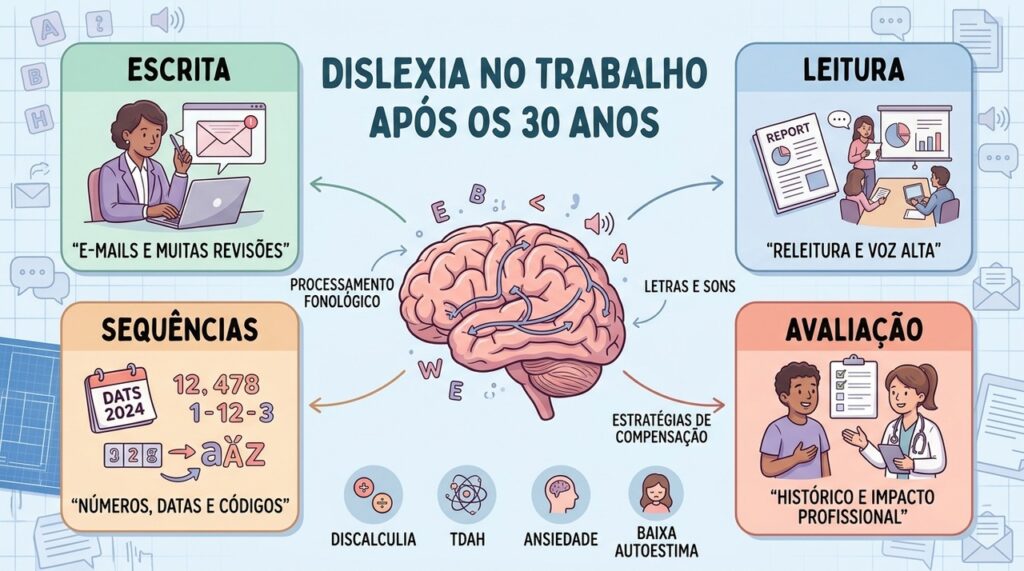 Leitura, escrita, rotina e estratégias ajudam a observar padrões persistentes no adulto.