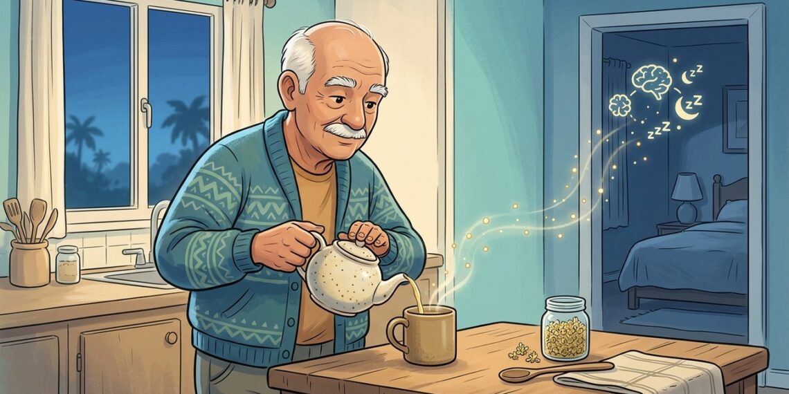 A infusão de camomila pode auxiliar na melhora do sono em pessoas com mais de 60 anos, graças à apigenina, substância que atua no sistema nervoso