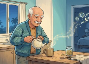 A infusão de camomila pode auxiliar na melhora do sono em pessoas com mais de 60 anos, graças à apigenina, substância que atua no sistema nervoso