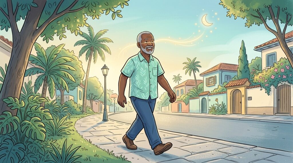 Uma caminhada matinal ao ar livre pode ajudar a organizar o ciclo sono-vigília.