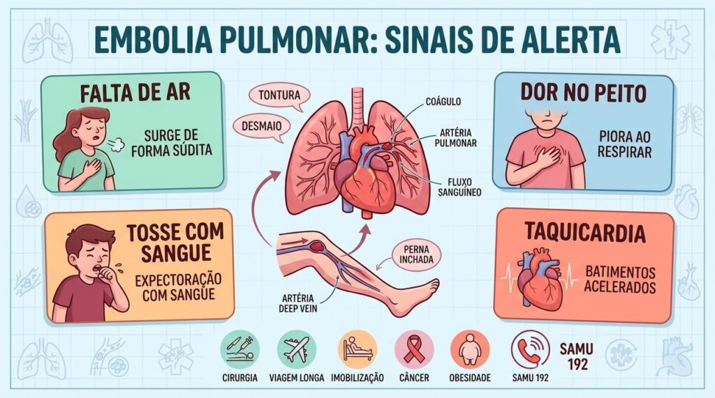 Embolia pulmonar: a complicação grave da trombose que pode surgir sem aviso