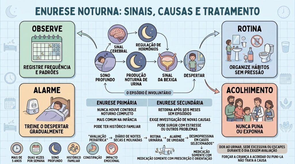 Observação, rotina, alarme e acolhimento orientam o tratamento da enurese.