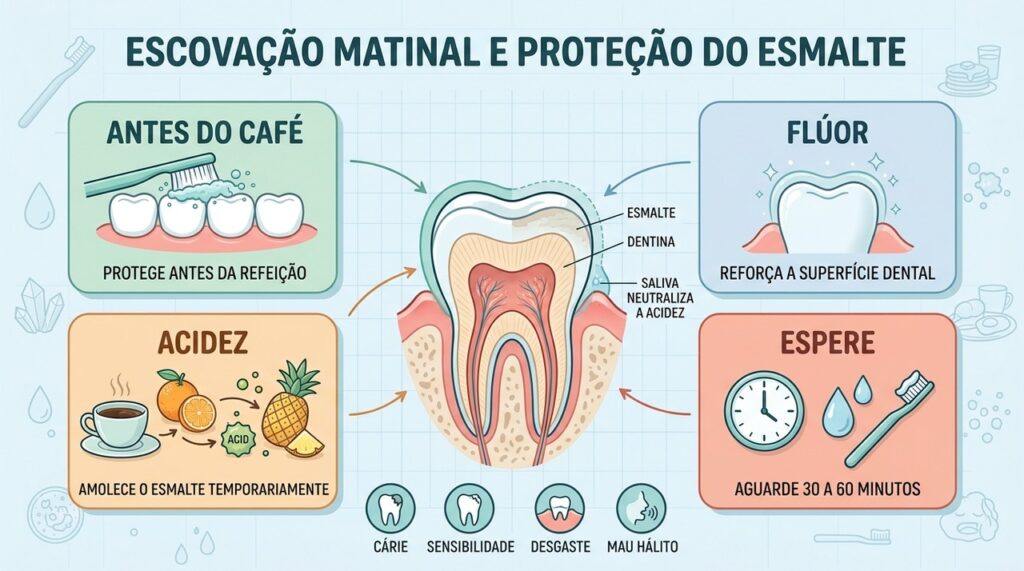 Flúor, controle da acidez e tempo de espera ajudam a preservar o esmalte.