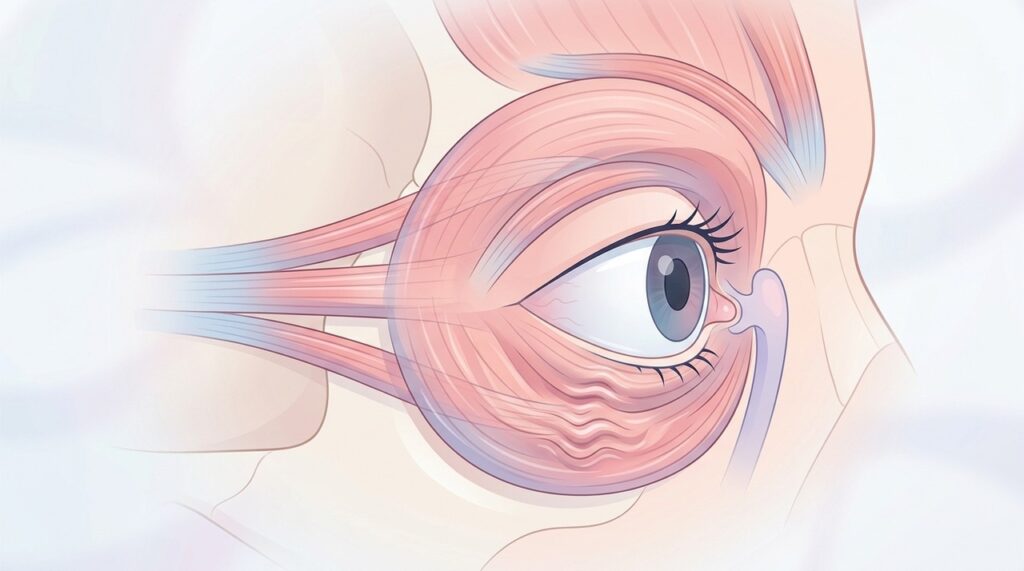 A mioquimia palpebral causa pequenas contrações involuntárias ao redor do olho.