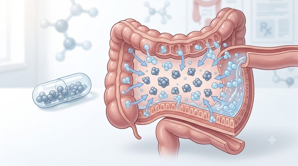 O magnésio não absorvido pode atrair água para o intestino e deixar as fezes mais líquidas.