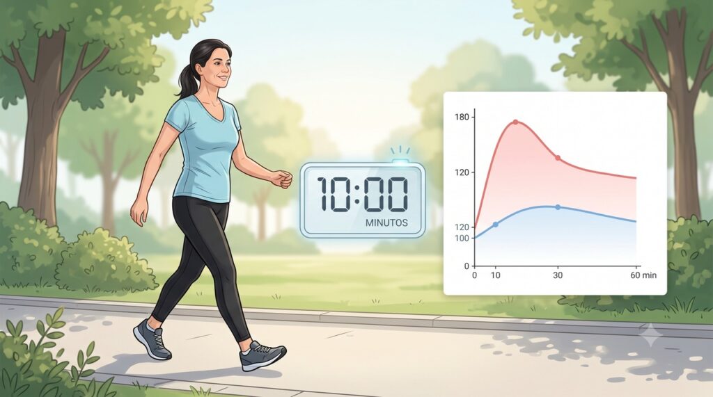 No estudo, caminhar imediatamente reduziu mais o pico glicêmico do que começar a atividade meia hora depois.