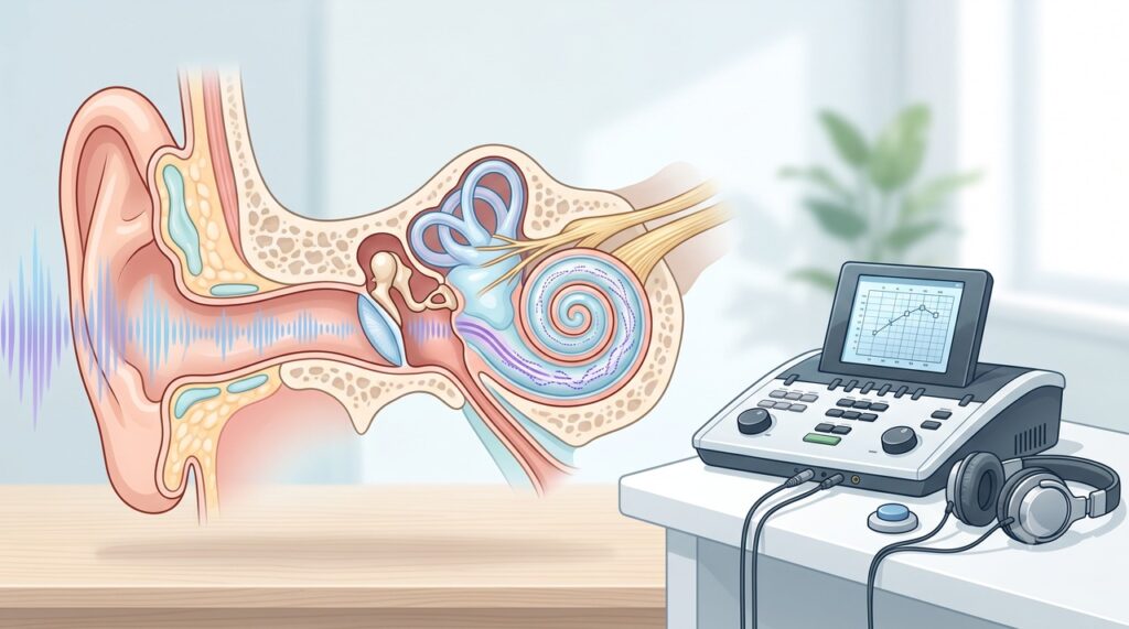 A audiometria ajuda a identificar a perda auditiva neurossensorial súbita.