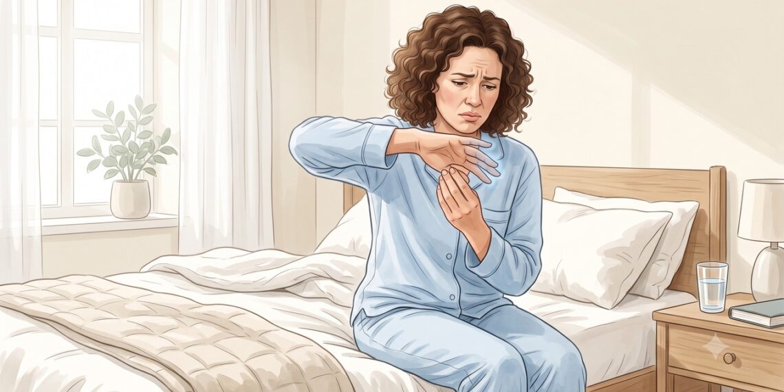 Dormência no dedo mínimo e no anelar ao acordar pode indicar compressão do nervo ulnar.