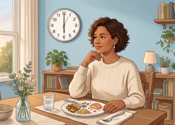 A janela alimentar entre 8h e 18h foi associada a mais tempo de sono e adormecer mais cedo.