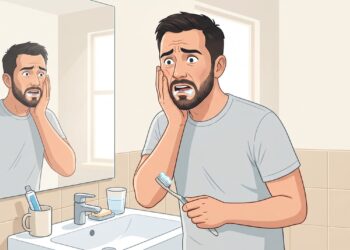 Choques intensos no rosto ao escovar os dentes podem ser sinais de neuralgia do trigêmeo.