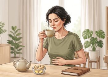 O gengibre pode ajudar a aliviar náusea, estômago pesado e desconfortos digestivos leves.