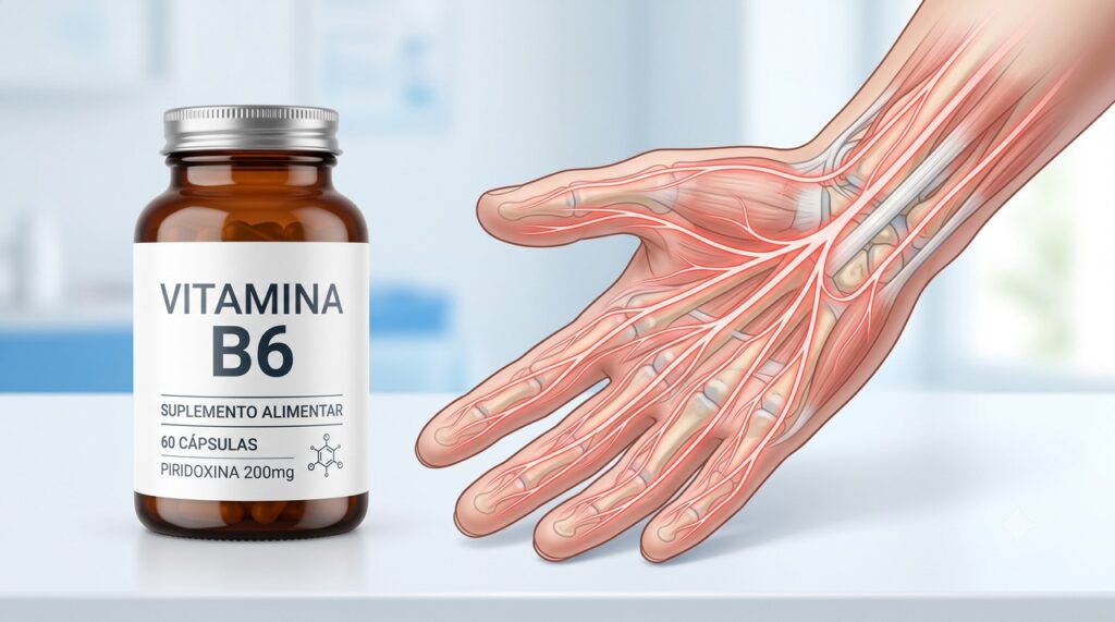 O uso excessivo de suplementos com vitamina B6 pode provocar neuropatia sensitiva.
