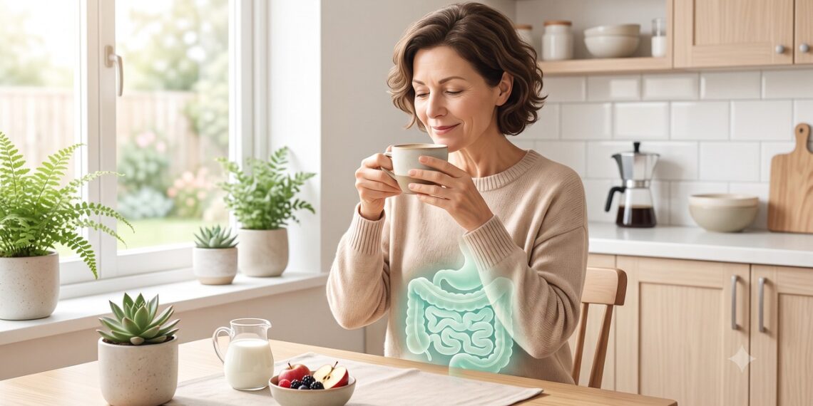 O café com ou sem cafeína foi associado à presença de uma bactéria intestinal específica.