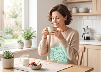 O café com ou sem cafeína foi associado à presença de uma bactéria intestinal específica.