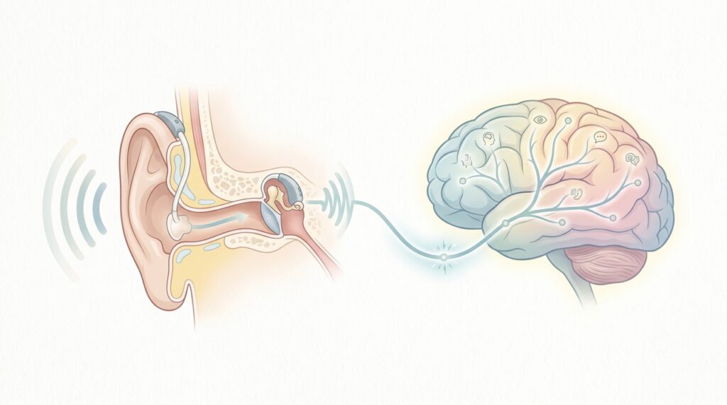 Tratar a perda auditiva favorece a comunicação e pode beneficiar a saúde cognitiva.