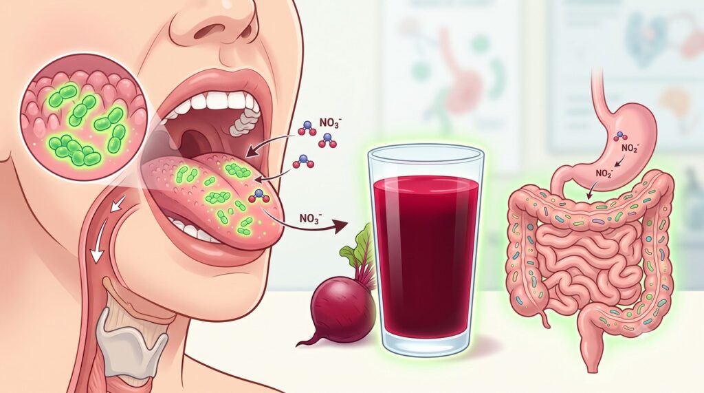 As principais mudanças ocorreram no microbioma oral envolvido na conversão do nitrato.