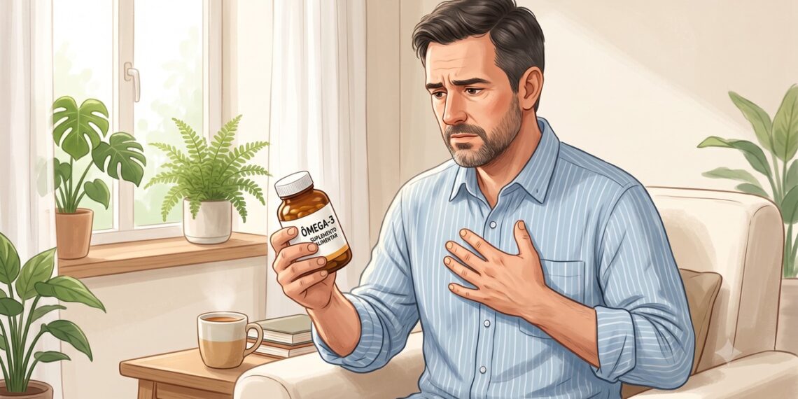 Doses altas de ômega-3 podem aumentar o risco de fibrilação atrial em algumas pessoas.