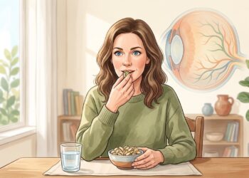 O consumo diário de pistache aumentou o pigmento macular em adultos saudáveis no ensaio clínico.