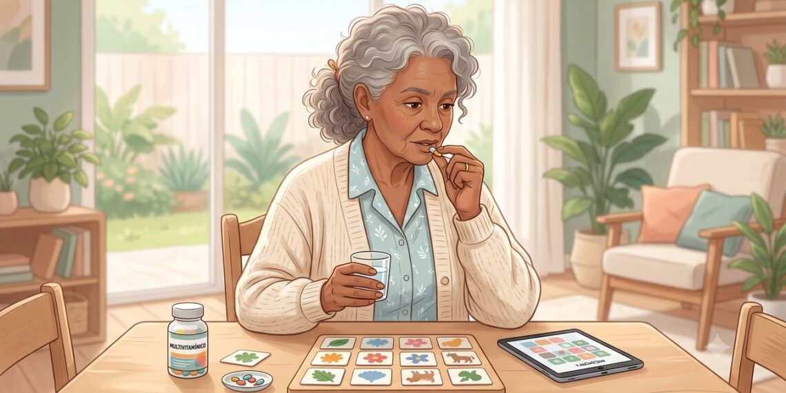 O multivitamínico diário apresentou benefícios modestos para a memória de adultos mais velhos no projeto COSMOS.