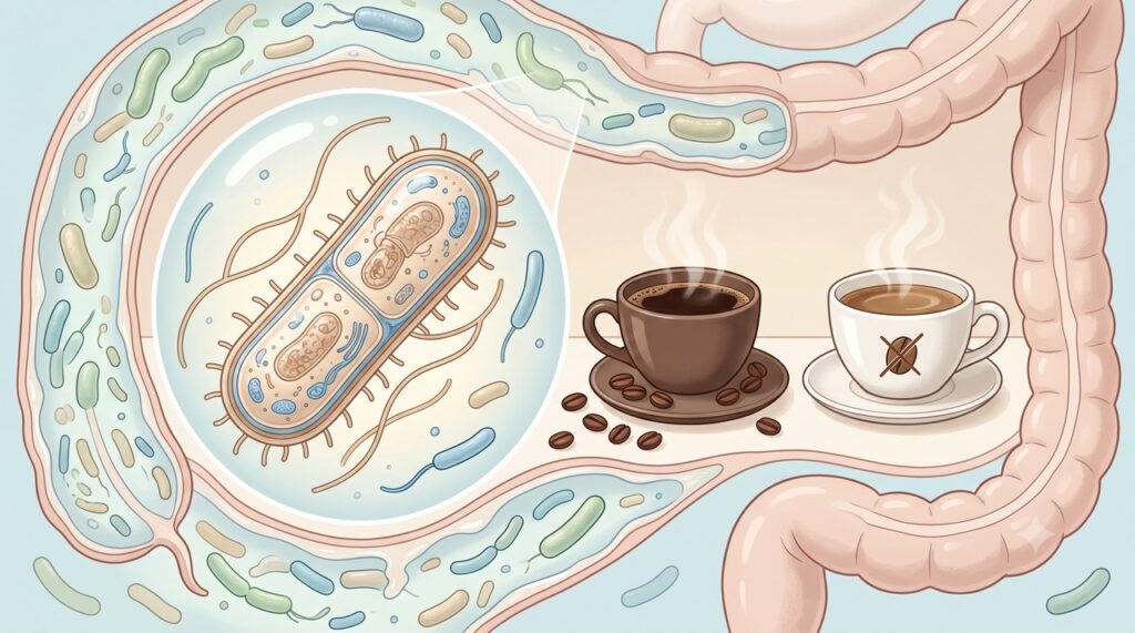 Café comum e descafeinado foram relacionados à maior presença de Lawsonibacter no intestino.