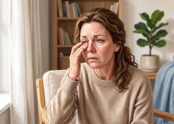 Olhos ardendo e boca seca persistentes podem indicar síndrome de Sjögren.