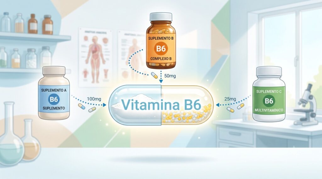 A vitamina B6 pode se repetir em diferentes suplementos e elevar a dose diária.