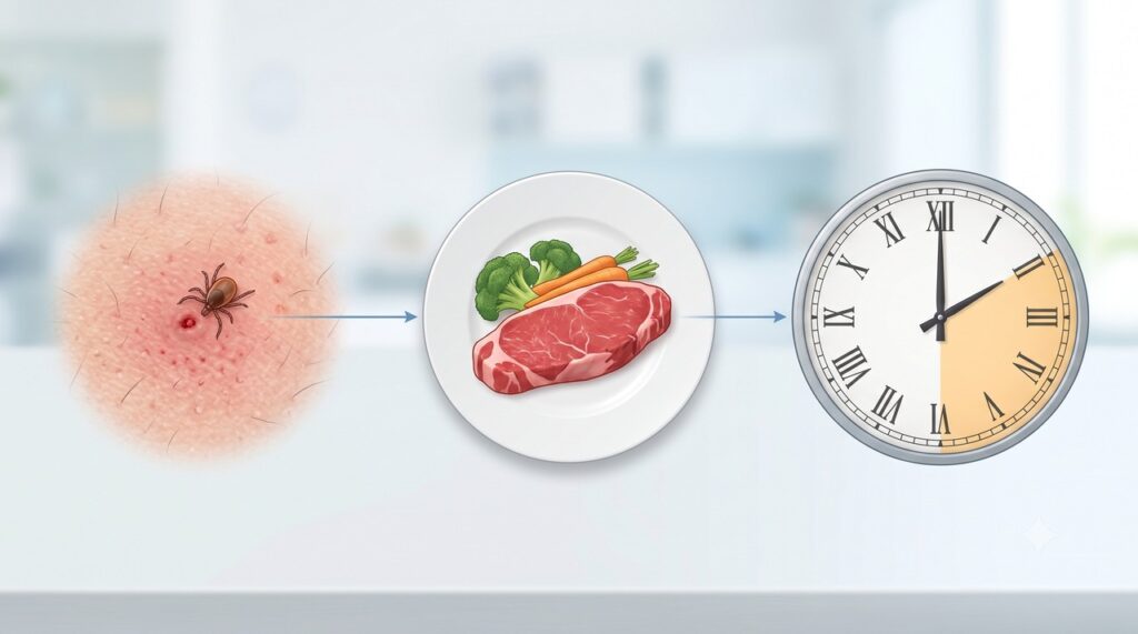 A picada de carrapato pode iniciar uma sensibilização que provoca alergia tardia à carne.