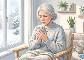 Dedos brancos, azulados e dormentes no frio podem indicar fenômeno de Raynaud.