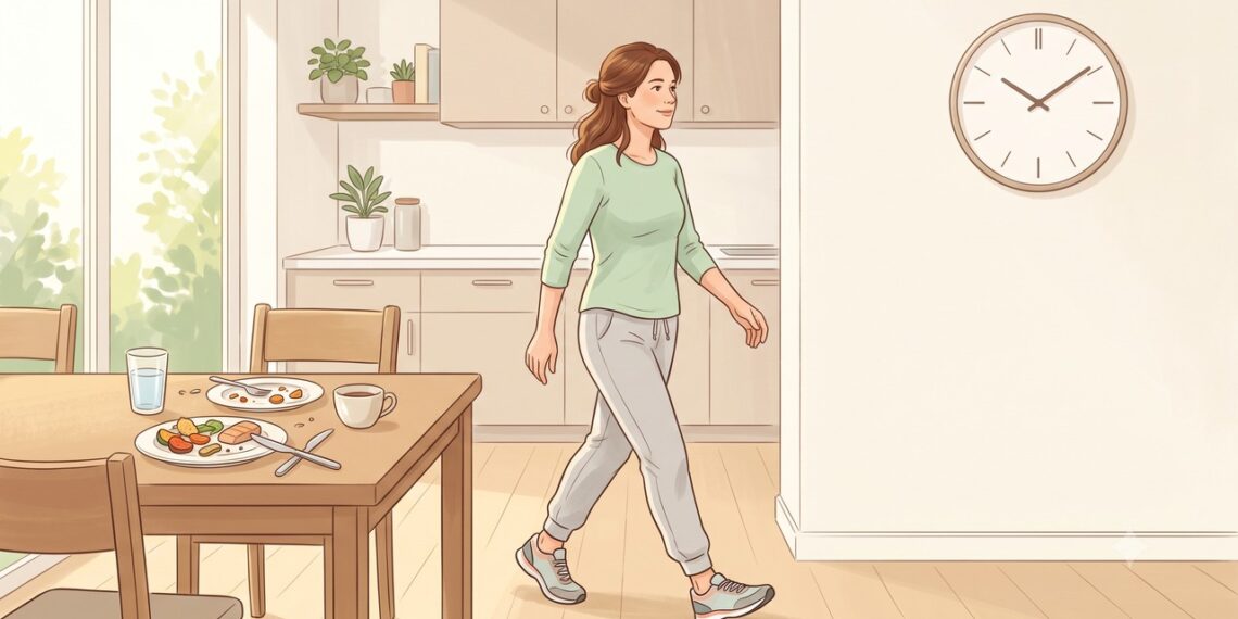 Uma caminhada leve de 10 minutos logo após comer pode ajudar a reduzir o pico de glicose.