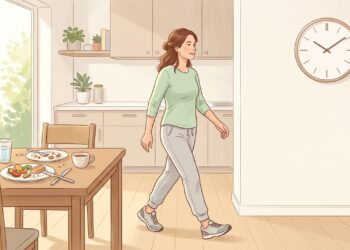 Uma caminhada leve de 10 minutos logo após comer pode ajudar a reduzir o pico de glicose.