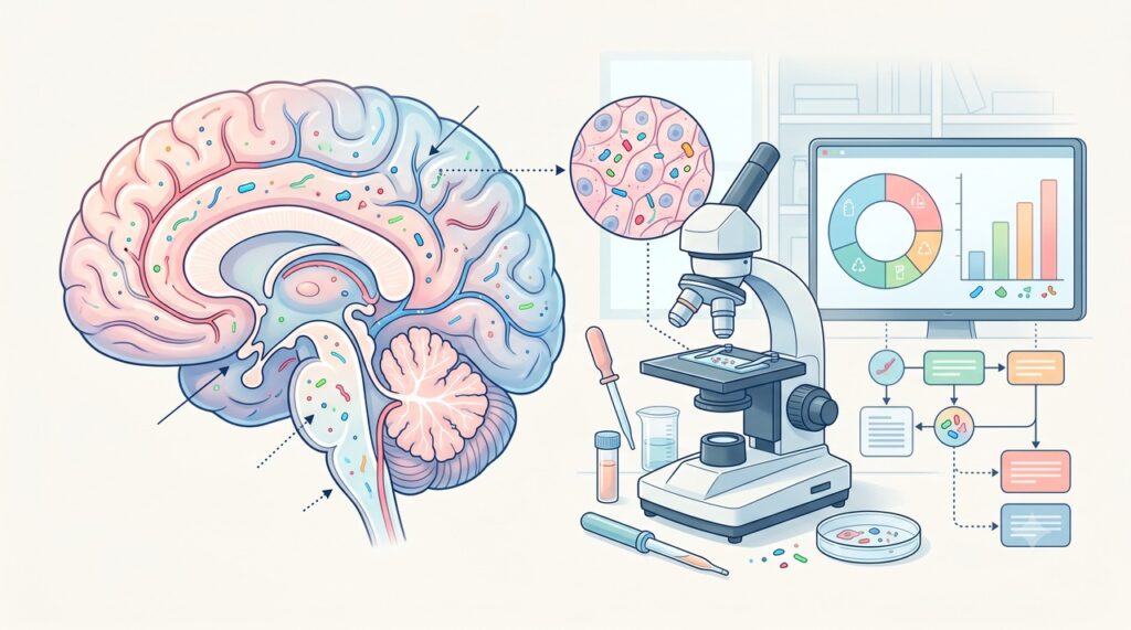 A medição de partículas plásticas no tecido cerebral ainda enfrenta limitações técnicas.