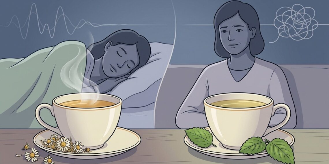 Chá de camomila ou chá de erva-cidreira à noite: qual é melhor para o relaxamento, o sono e a ansiedade leve