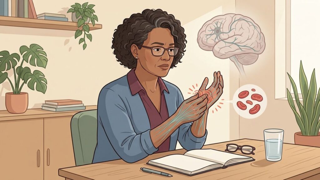 Dormência e instabilidade podem surgir antes mesmo de uma anemia evidente.