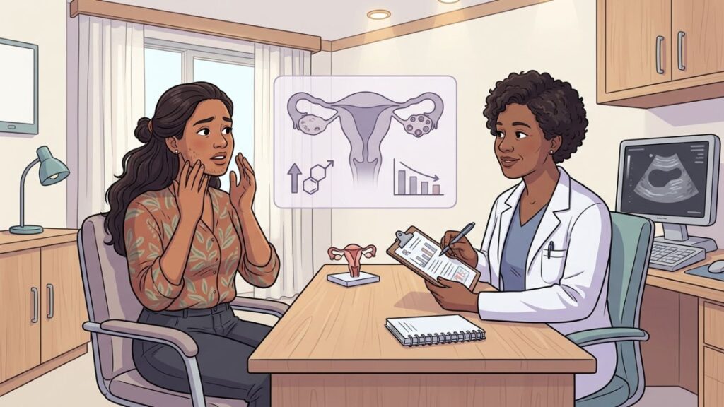 O diagnóstico da SOP exige avaliação hormonal, clínica e metabólica completa.