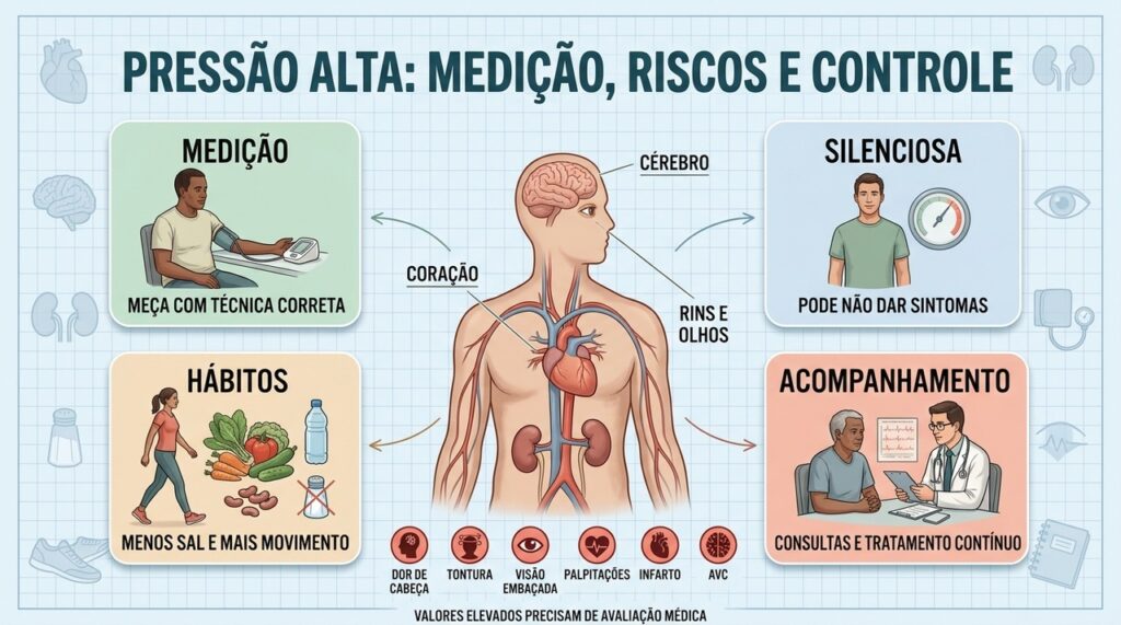 Medição, hábitos, acompanhamento e controle reduzem os danos silenciosos da hipertensão.