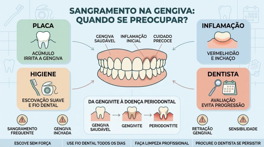 Placa, inflamação, higiene e avaliação precoce ajudam a evitar progressão periodontal.