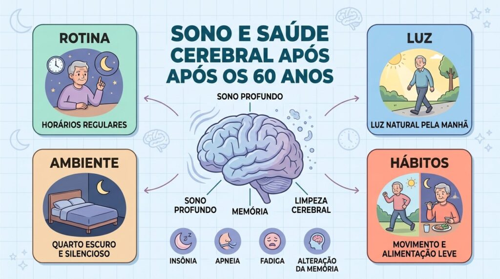 Rotina, luz natural, ambiente adequado e hábitos saudáveis favorecem o sono após os 60.