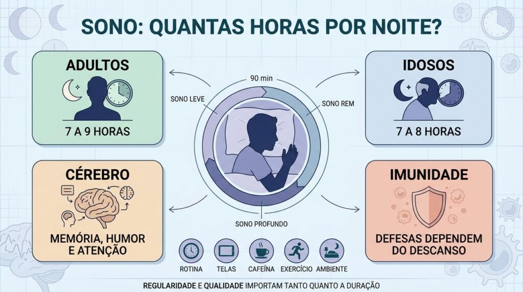 Duração, ciclos, rotina e ambiente determinam a qualidade restauradora do sono.