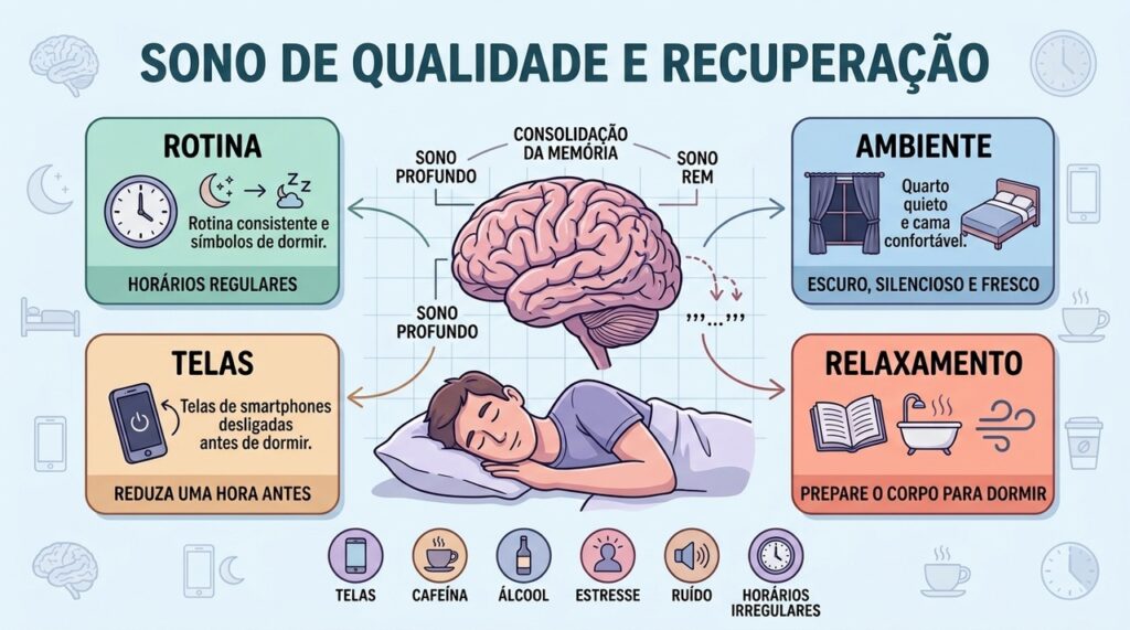 Rotina, ambiente, menos telas e relaxamento favorecem sono reparador e mais energia.