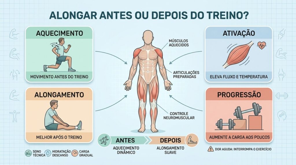 Aquecimento, ativação, progressão e alongamento no momento certo ajudam a prevenir lesões.