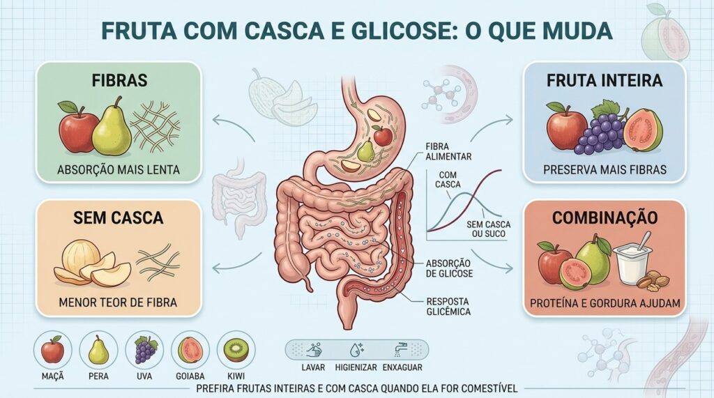 Fibras, fruta inteira e boas combinações ajudam a reduzir picos glicêmicos.