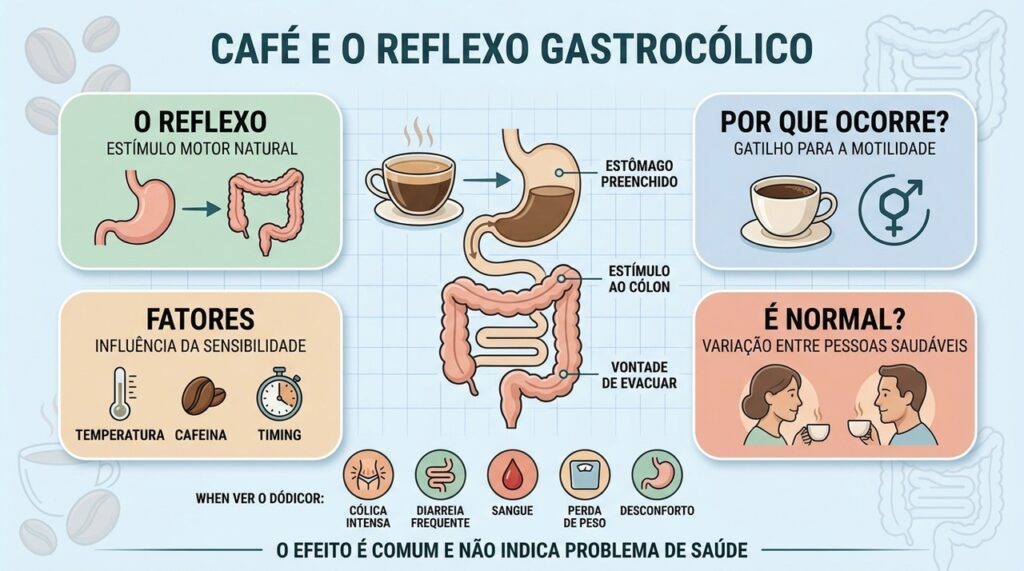 Reflexo gastrocólico, motilidade e sensibilidade individual explicam respostas diferentes ao café.