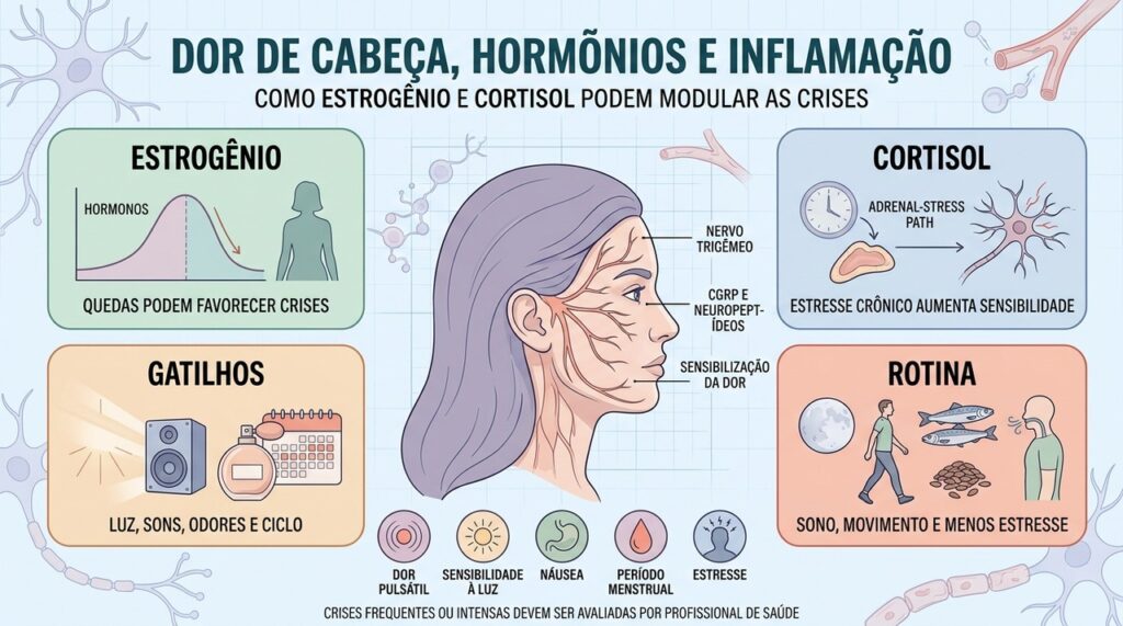 Estrogênio, cortisol, gatilhos e rotina ajudam a explicar crises hormonais recorrentes.